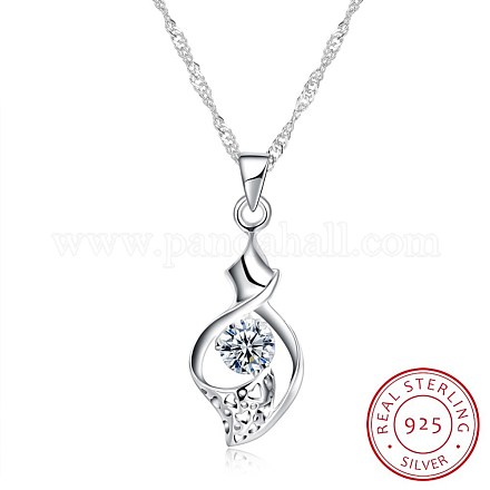 Модные 925 ожерелья стерлингового серебра NJEW-BB22372-1