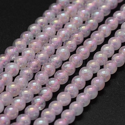 Galvani natürlichen Rosenquarz Perlen Stränge G-K285-06-4mm-1