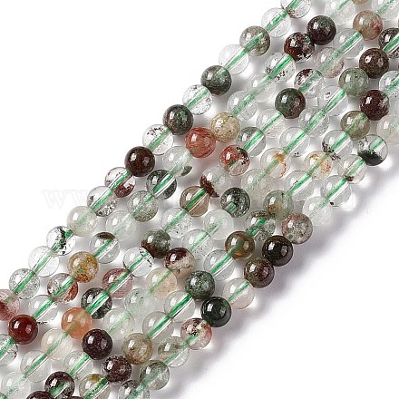 Quartz de lodolite vert naturel / brins de perles de quartz de jardin G-G933-03B-1