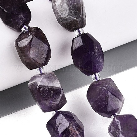 Natürlichen Amethyst Perlen Stränge G-N362-07A-07-1