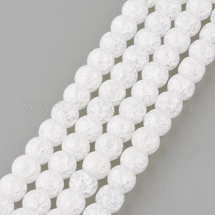 Crackle sintetico perle di quarzo fili GLAA-S134-12mm-05-1