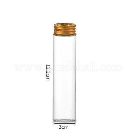 Botellas de vidrio transparente contenedores de abalorios CON-WH0085-75H-02-1