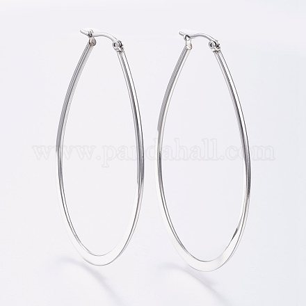 304 Stainless Steel Hoop Earrings EJEW-F105-26P-1