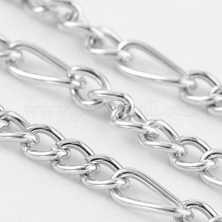 Níquel cadenas hechas a mano de hierro sin cadenas figaro cadenas madre-hijo X-CHSM038Y-NF-1