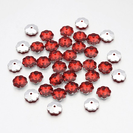 Perles à facettes en acrylique avec strass de Taiwan ACRT-M01-8-01-1