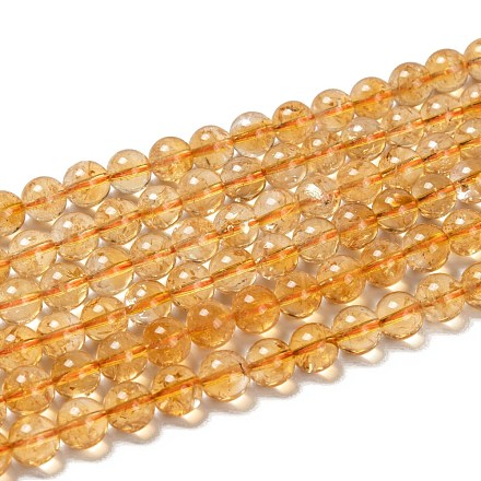 Chapelets de perles de citrine naturelle X-G-G212-8mm-29-1