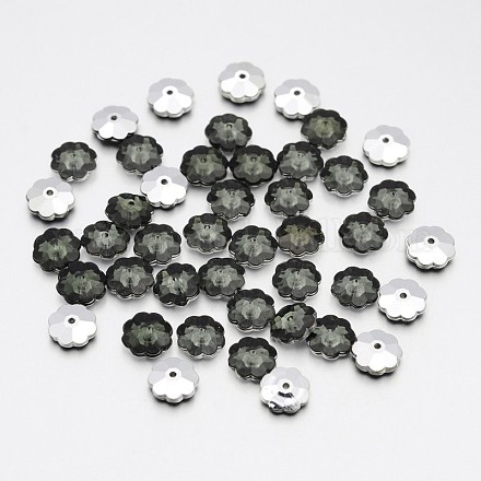Faceted Flower Taiwan Acrylic Rhinestone Beads ACRT-M01-8-02-1