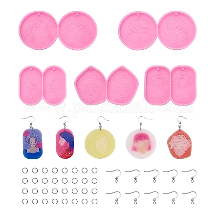 Cheriswelry 110Pcs Food Grade Pendant Silicone Molds DIY-CW0001-26-1