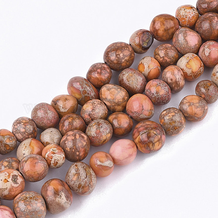 Brins de perles de jaspe impérial naturel G-S355-11B-1