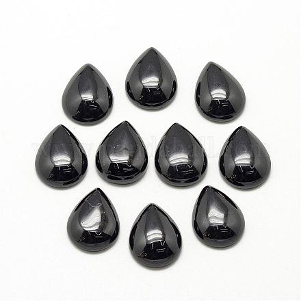 Cabochons naturales de piedra negra G-R417-13x18-46-1