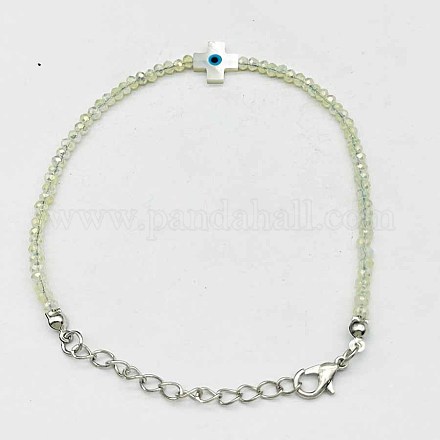 Facettierte Rondellglasperlenarmbänder TR4821-7-1