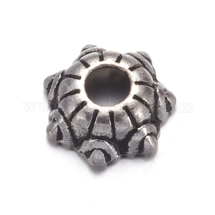 Perlas espaciadoras de plata tibetana X-AA220-NF-1