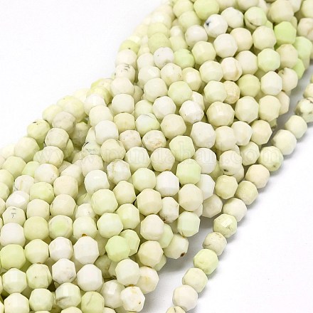Brins de perles de turquoise citron naturel G-O201C-06-1