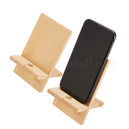 Bamboo Mobile Phone Holders AJEW-WH0176-20-1