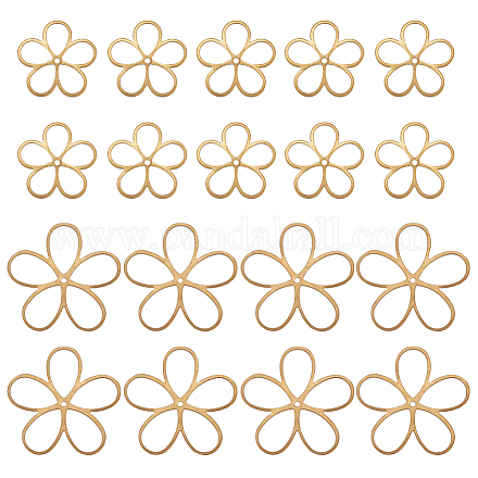 Benecreat 20 pièces pendentif à cadre creux de fleur de 2 styles KK-BC0011-66-1