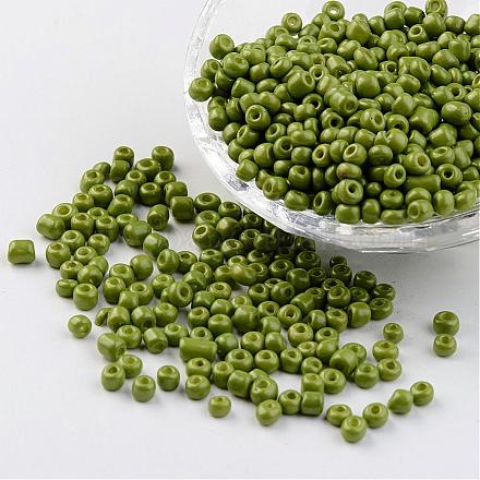 6/0 Baking Paint Glass Seed Beads X-SEED-S003-K9-1