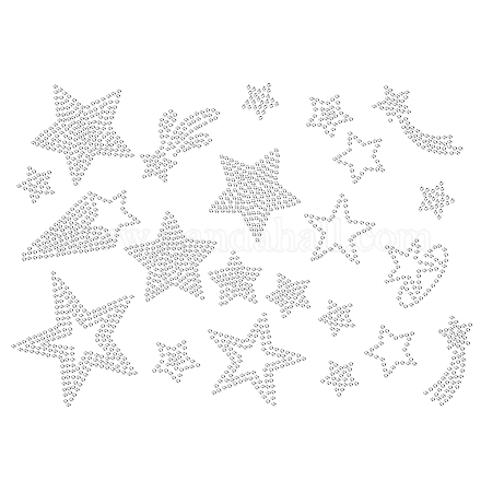 Pegatina con rhinestone y estrellas de nbeads DIY-WH0303-172-1