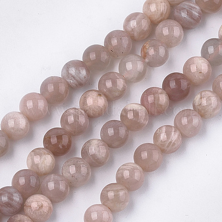 Natürliche sunstone Perlen Stränge G-S333-6mm-038-1