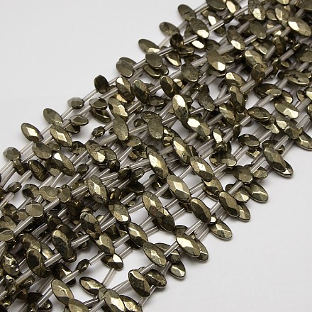 Natürlichen Edelstein Perlen Pyrit Stränge G-L130-A-01-1