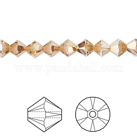 Austrian Crystal Bicone Beads 5328-3mm001METSH-1