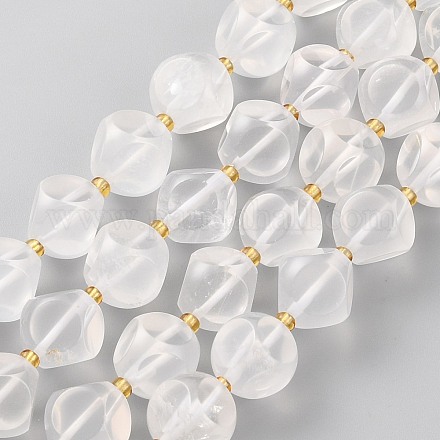 Chapelets de perles en cristal de quartz naturel G-A030-B37-12mm-1