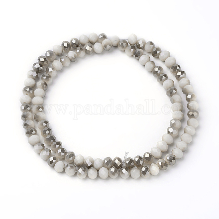 Chapelets de perles en verre électroplaqué X-EGLA-R035-6mm-30-1