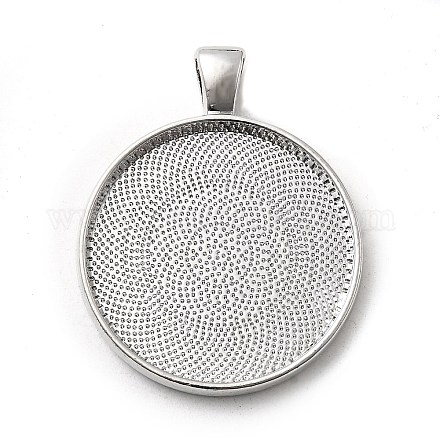 Aluminium-Anhänger Fassungen für Cabochons&nbsp;PALLOY-A13349-P-NR-1