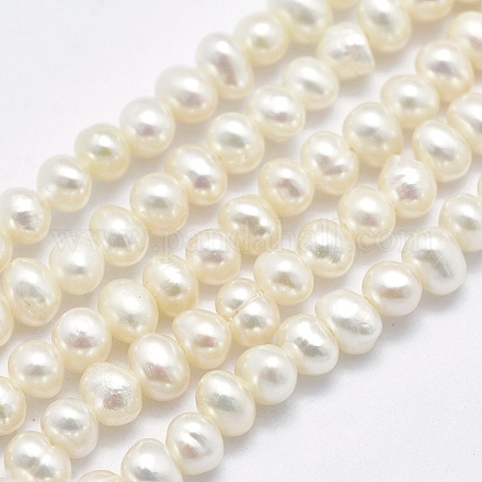 Brins de perles de culture d'eau douce naturelles PEAR-F007-62-01-1