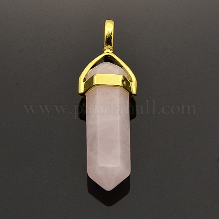 Natural Bullet Gemstone Double Terminated Pointed Pendants G-N0121-14-1