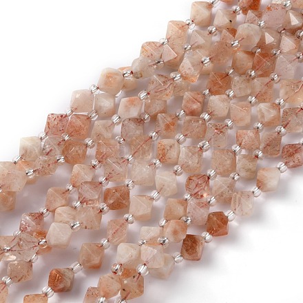 Natürliche sunstone Perlen Stränge G-Z014-11-1