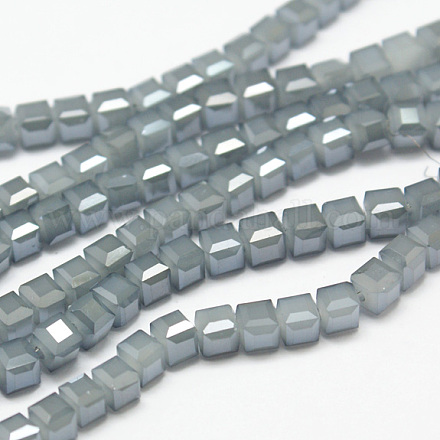Electroplate Glass Beads Strands EGLA-D018-6x6mm-47-1