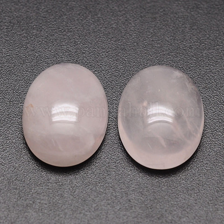 Ovali cabochon di quarzo rosa naturale G-K020-20x15mm-07-1