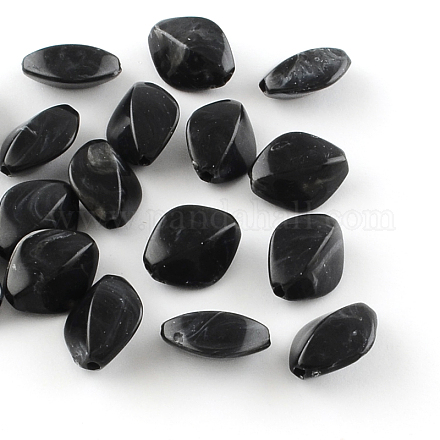 Rhombus Imitation Gemstone Acrylic Beads OACR-R037D-01-1