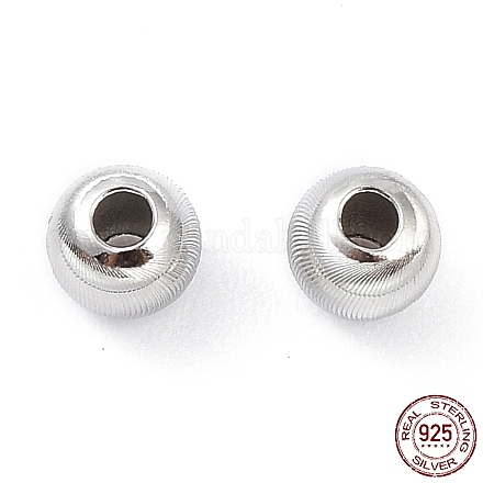 925 perline in argento sterling placcato rodio STER-K173-01B-P-1