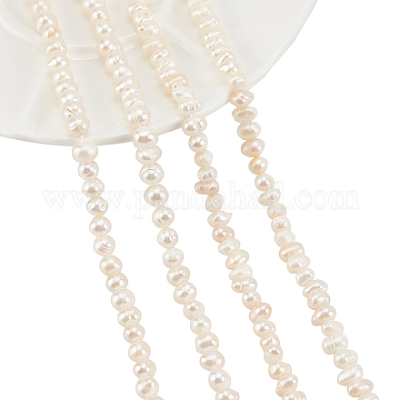 Nbeads 2 brins 2 style grade un brins de perles de culture d'eau douce naturelles PEAR-NB0001-25-1
