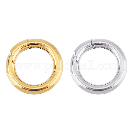 Unicraftale 2 шт. 2 стиля ионного покрытия (ip) 304 пружинных кольца из нержавеющей стали STAS-UN0033-62-1