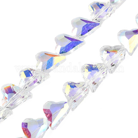 Placcare trasparente perle di vetro fili EGLA-N002-44-01-1