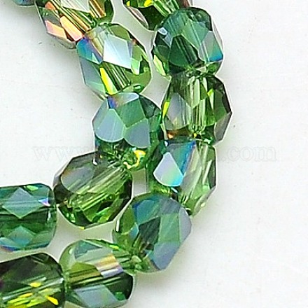 Electroplate Glass Beads Strands EGLA-F002-D04-1