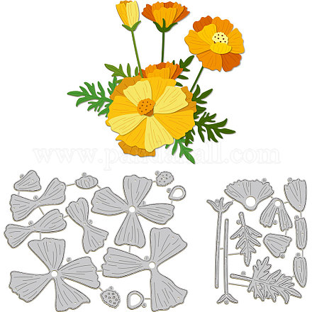 Stampini da taglio in acciaio al carbonio per fiori DIY-WH0309-1387-1