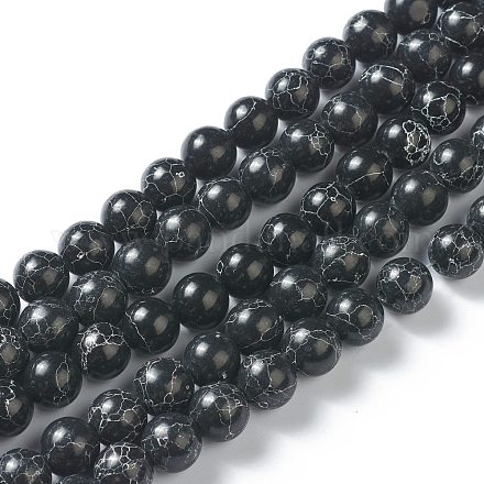 Kunsttürkisfarbenen Perlen Stränge G-H263-01D-1