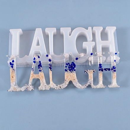 Diy palabra risa moldes de silicona DIY-K017-05-1