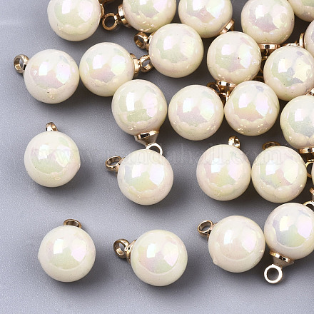 Colgantes de perlas de imitación de acrílico OACR-N010-020D-01-1