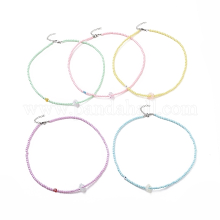 Bracelets en perles acryliques opaques NJEW-JN04174-1