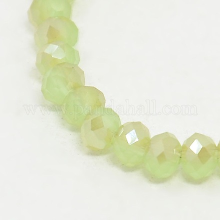 Electroplate Glass Faceted Rondelle Beads Strands EGLA-D020-4x3mm-57-1