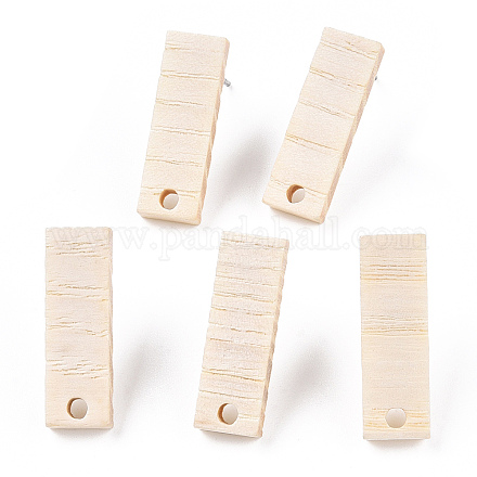 Fornituras de aretes de madera de fresno EJEW-N017-011U-1