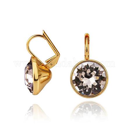 Real 18K Gold Plated Tin Alloy Cubic Zirconia Leverback Earrings EJEW-BB09658-G-1