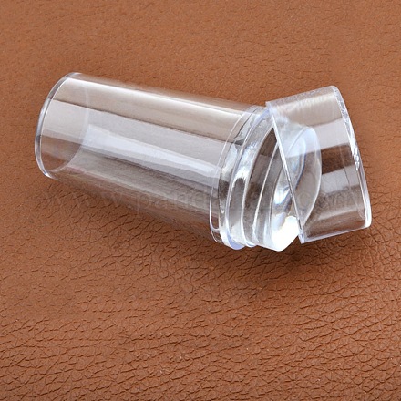 Timbro sigillo in silicone trasparente completo per nail art e set raschietto grande MRMJ-L003-V01-1
