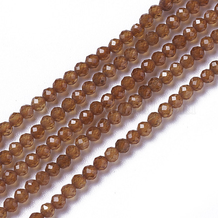 Chapelets de perles de grenat naturel G-F596-34-3mm-1