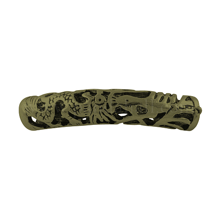 Figuras de dragón de aleación de estilo tibetano abalorios del tubo hueco X-TIBE-R310-04AB-NR-1