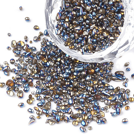 Perles de rocaille en verre plaqué SEED-S016-07-1
